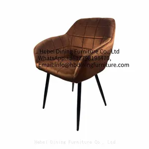 Dining Furniture Modern Elegant Dining Chairs Nordic Colourful Dining Chair With Metal Legs Velvet Dining Chairs thumbnail-2