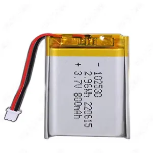 3.7 Lipo 102530 800Mah Lithium Ion Battery Rechargeable 3.7V 800Mah Li Ion Battery thumbnail-1