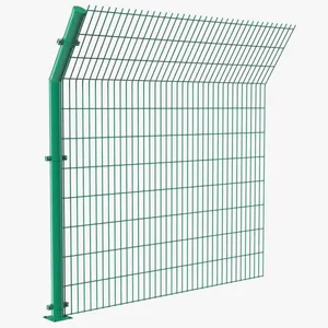 3D Curved Welded Wire Mesh Fence Panel - Hot Dipped Galvanized PVC Coated for Garden Security thumbnail-1