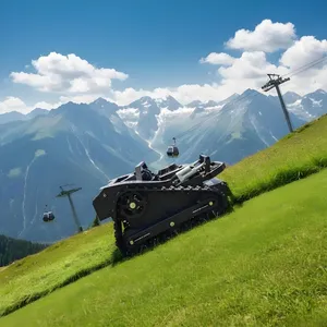 CE EPA Engine Grass Cutting Machine Agriculture Rubber Tracks Remote Control Robot Lawn Mower Working Degree 45° VTLM600 thumbnail-1