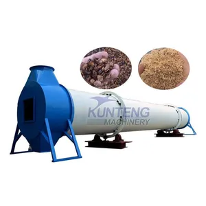 Industrial Waste Dryer Drum Dryer Rotary Wood Chip Fruit Pomace Spent Coffee Grounds Dryer thumbnail-1