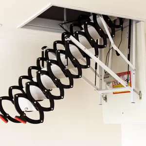 Electric Folding Attic Ladder Ceiling Mounted Loft Staris With Hatch Door thumbnail-3