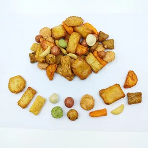 Factory Supply Assorted Baked Rice Cracker & Seasoned Peanut Mix, Multi Shape Savory Mixed Snack Blend, Custom Flavor thumbnail-1