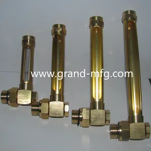 NPT Thread 3/4 Inch Brass Oil Level Gauges With Quartz Glass Tube thumbnail-1