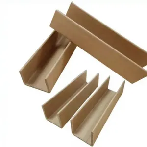 Custom Size U Shape C Shape Paper Edge Board Waterproof Paper Corner Protector FSC Certified for Palletized Cargo Sea Freight thumbnail-1