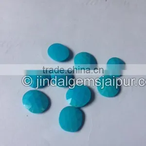 Turquoise Rose Cut Flat Slices 10 To 15 MM Wholesale thumbnail-1