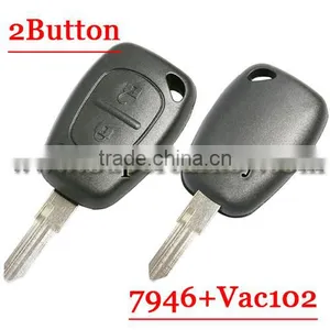 Best Quality 2 Button Remote Control With Vac102 Blade PCf7946 Chip for Renault thumbnail-1