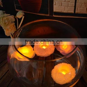 Craved Lantern Shaped Flameless Waterproof Battery Operated Led Floating Candle thumbnail-3