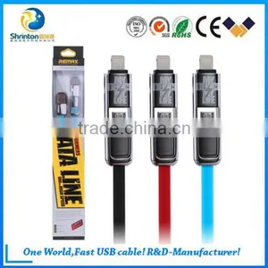 2015 New Design Remax 2 in 1 Usb Cable for Both Iphone and Samsung thumbnail-2