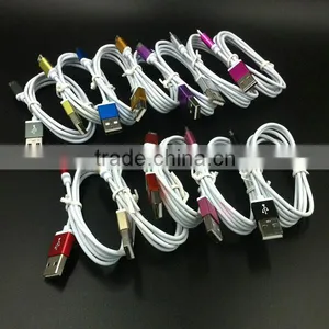 Colorful Metal USB Charger Cable Micro USB Data Cable thumbnail-3