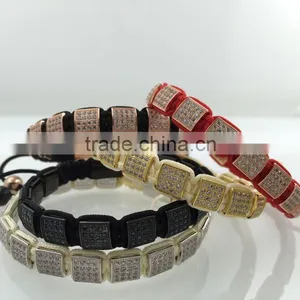 Latest Fashion Square Diamonds Rope Bangle Bracelet for Men thumbnail-4