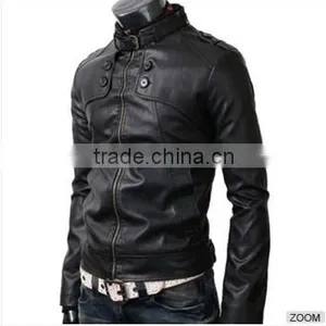 Hot Selling Biker Style Leather Jacket thumbnail-1