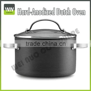 Hard Anodized Dutch Oven w/ Glass Lid & Stainless Steel Handle thumbnail-1