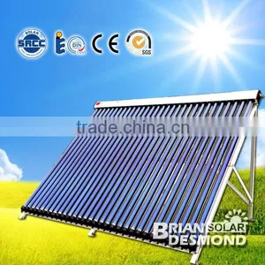 Heat Pipe Split Pressurized System Solar Water Heater Collector With Tank Copper Coil thumbnail-3