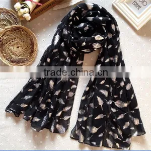 Wide 100% Cotton Pashmina Shawl Scarf for Women thumbnail-1