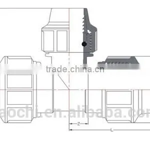 Made in China pp Compression Fitting Reducing Tee thumbnail-2