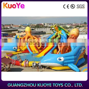 SeaWorld Above Ground Water Park With Pools,dolphin Inflatable Commercial Water Park,inflatable Water Park Slides for Aqua Park thumbnail-1