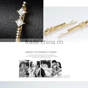 18k Gold Plated Ladies Fancy Metal Hair Clips thumbnail-3