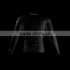 Polyester Spandex Long Sleeves Mad Scientists Compression Shirt/Rash Guard With Club Logo Player Name and Numbers at Sleeves thumbnail-2