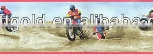 PVC Self Adhesive Riding Motorbike Border Sticker B2029 thumbnail-1