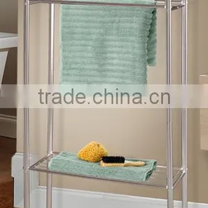 Durable Steel Tube Frame 2-layers Towel Rack Steel Shelves Wire Shelves for Towels Large and Small thumbnail-1