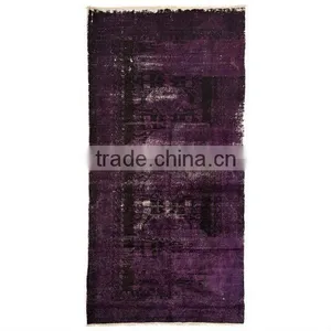 Handmade Purple Over-dyed Rug (11 x 6 Feet) thumbnail-1