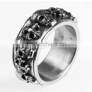 Titanium Steel Skull Finger Ring thumbnail-1