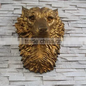 Living Room Decoration Poly Resin Giant Wolf Head Quality Choice thumbnail-4