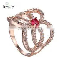 Fashion Unique Jewelry Zircon Gold Wedding Ring BR01560 thumbnail-1