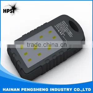 Best Mobile Phone Solar Power Bank 8000mAh for Iphone and Android With Camping Light thumbnail-1