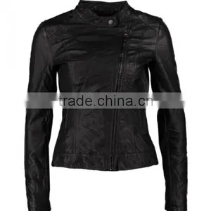 Pakistan Ladies Leather Jacket Price , Ladies Leather Jacket in Sialkot , Cheap Faux Leather Jacket for Women thumbnail-3