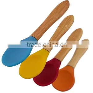 Tea Spoon in Heart Shape Flexible Silicone Baby Spoon thumbnail-1