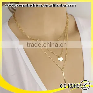 Copper Bead Long Plain Gold Necklace for Women Designs thumbnail-4