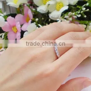 V Chevron Shape Dainty Cubic Zirconia Ring for Women thumbnail-5