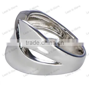 Pearla's Rose Gold & Silver Tone Cigar Band Ring thumbnail-4