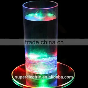 Hot Sale Custom Light up Glowing LED Coasters With Colorful Flashing Lamps thumbnail-2