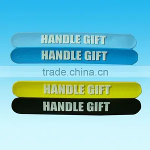 3D Embossed " HANDLE GIFT" Adjustable Custom Silicone Slap Bracelet thumbnail-1