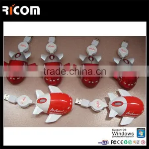 Cute Mouse Airplane Shape 3D Wired Optical Mouse thumbnail-6