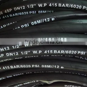EN 856 4SP High Pressure Steel Wire Spiral Hydraulic Rubber Hose thumbnail-2