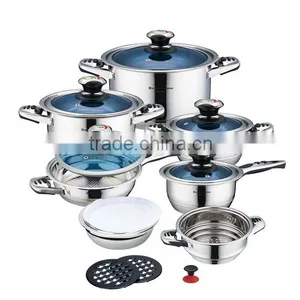 Stainless Steel Stock Pot/shallow Set/cookware 16PCS thumbnail-2