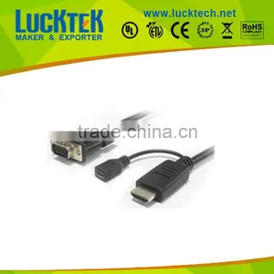 HDMI M + Power to VGA M Cable 1000mm thumbnail-1