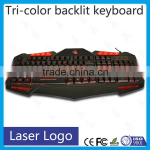Hot Selling Backlit Multimdedia Wired Gaming Computer Keyboard thumbnail-4
