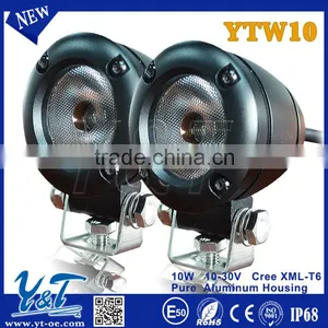 Y&T YTW 10W 10V Black Waterproof LED Projector Light for Motorcycle Turn Signal Light With Spot/Flood Beam thumbnail-2