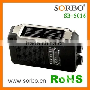 Popular Home Solar AM/FM Radio/Hand Crank Dynamo Flashlight With USB Input thumbnail-6