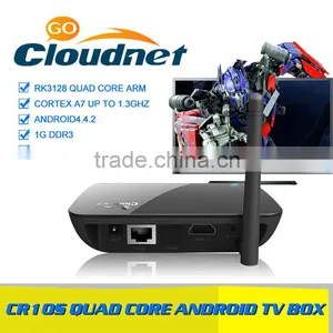 Newest Cloudnetgo RK3128 Quad Core Android Smart Internet tv Receiver Box CR10S With 2MP Camera Stetellite Receiver Android TV thumbnail-5