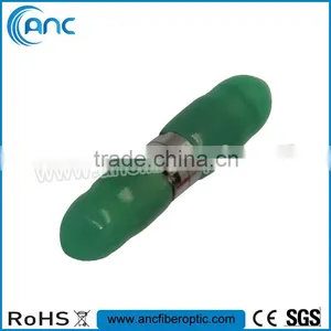 Square sx mm Din Optical Fiber Adapter With Red Dust Caps thumbnail-2