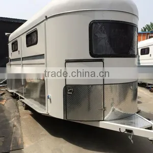 [2016 Hot]2 Horse Slant Horse Float With Bunk Beds thumbnail-2