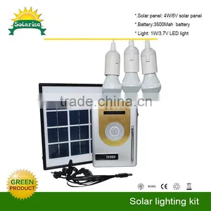Solar System 1kw With Battery Mobile Home Solar Panel System With Radio and Mp3 thumbnail-1
