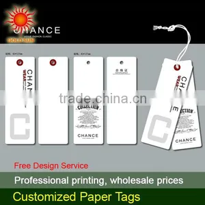 2014 Factory Price Customized Different Shape Paper Cardboard Hang Tag Garment Hang Tag thumbnail-1
