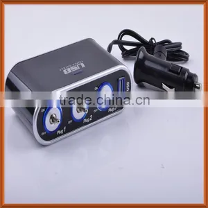 3 Way Toggle Switch Car Cigarette Socket Splitter thumbnail-1